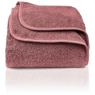 Wohndecke Frotteedecke 100% Baumwolle - Sommerdecke, Kuscheldecke, Laynenburg, Baumwolldecke als Sommer, Bett-Überwurf, Couch-Überwurf, Sofa-Decke rosa