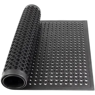 etm Gummi-Lochmatte 90 x 150 cm Schwarz