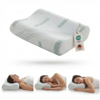 VelaniqueHome Nackenstützkissen Meditation Visco Nackenkissen Orthopädisch Antistatisch, Füllung: Viskoelastischer Memory-Schaum, Seitenschläfer, Bauchschläfer, Rückenschläfer, ergonomisch, orthopädisch, formstabil, atmungsaktiv, waschbarer Bezug