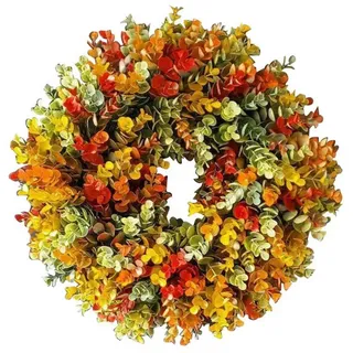 Coonoor Dekokranz Weihnachtskranz Künstliche Türkranz Oster Dekorative Blumenkranz bunt