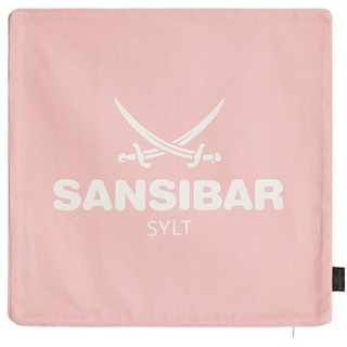 Kissenbezug Kissenbezug Sansibar Sylt Kissenhülle, Sansibar Logo Druck, 45x45 cm, Sansibar Sylt, mit Logo-Schriftzug, mit verdecktem Reißverschluss rosa