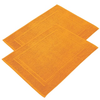 Badvorleger NYVIFresh 50x70cm Frottee Duschvorleger aus 100% Baumwolle 2x Duschvorleger 50x70 cm Orange