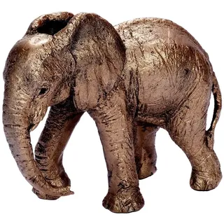Brillibrum Dekofigur Kleiner Baby Elefant Kunstharz Skulptur Bronze Kunstharz
