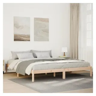 vidaXL Massivholzbett 200 x 220 cm Braun