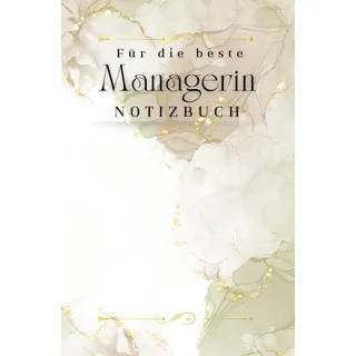 Für die beste Managerin - Notizbuch: Ein tolles Geschenk für die beste Managerin, ein personalisiertes liniertes Notizbuch im Marmor Design
