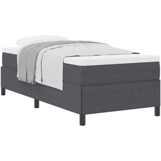vidaXL Boxspringbett 90 x 200 cm Dunkelgrau