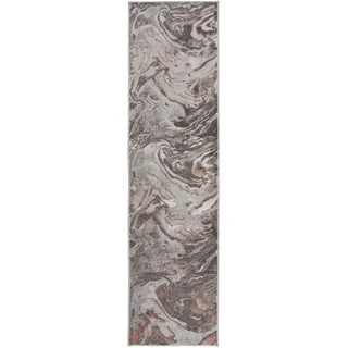 Flair Rugs Marbled Teppichläufer 80 x 300 cm Rosa/Mehrfarbig