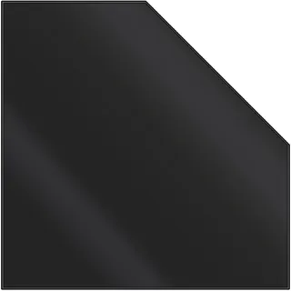 LANZZAS Bodenplatte Fünfeck - 1100 x 1100 mm - Farbe: schwarz | Funkenschutzplatte aus Metall