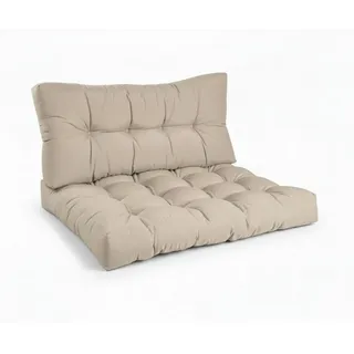Beautissu Palettenkissen 120 x 80 x 15 cm beige 1 St.