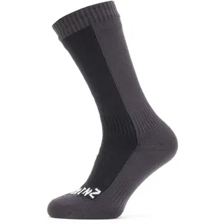 Sealskinz Wasserfeste Socken, Winter, mittellang, schwarz-grau Gr.L