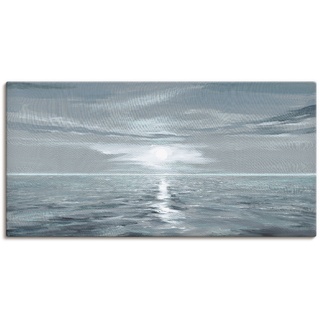 Wandbild ARTLAND "Eisblaues Meer" Bilder Gr. B/H: 150 cm x 75 cm, Leinwandbild Gewässer, 1 St., blau Kunstdrucke