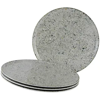 CreaTable Pizzateller Stone Collection 4-tlg. Grau/Schwarz/Mehrfarbig