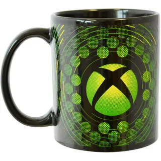 HOX Xbox Keramik-Kaffeetasse, 325 ml, hitzebeständige Xbox-Neuheit Tasse für Cappuccino, Latte, heißen Kakao und heißen Tee, Geschenk für PlayStation und Xbox-Gamer, Weiß