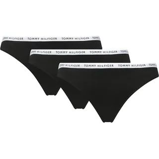 Tommy Hilfiger Cotton Tanga 3 Einheiten Black / Black L
