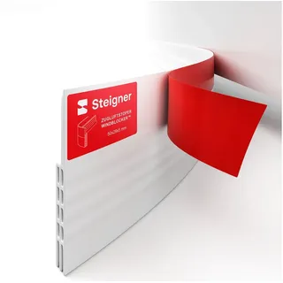 STEIGNER Türdichtband STEIGNER Türdichtung selbstklebend, Zugluftschutz, TPE, Weiß, 25 m, (25m Rolle), Dichtung für Türen und Fenster, Zugluftstopper, Windschutz Kälteschutz weiß 2500 cm