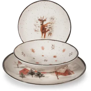 H&H Fairytale Charm Tischservice 18-tlg. Wintermotive