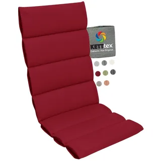 KETTtex EXKLUSIV Comfort Plus Auflage Hochlehner Bordeaux I Gartenstuhl Polster 120x50x5/3cm I KTH1 Sitzauflage weich & robust I Stuhlauflage UV-beständig I Dessin 2313