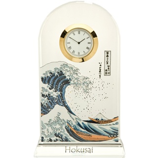 Goebel Die Welle, Hokusai,Tischuhr, Tisch Uhr, Kaminuhr, Dekoration, Glas, 66523361