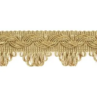 Luxus Posamentenborte 20m Breite 3,5 cm Farbe Gold Brokatborten Dekoborte Bordüre Borte mit Posamenten Fransen Brokat Spitze Bordüre Antik Jugendstil Barock (DE)
