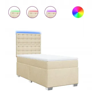 vidaXL Boxspringbett 100 x 200 cm Weiss
