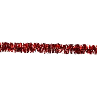Creativery Weihnachtsgirlande 2cm x 3m - Lametta Girlande für Weihnachtsbaum 3m Weihnachtsgirlande // Silvester Karneval Weihnachten Deko Christbaumschmuck Girllande Weihnachtsbaum Lametta 20mm - Rot