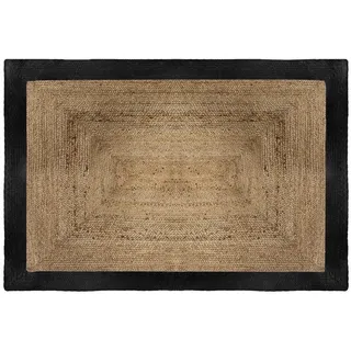 Atmosphera Juteteppich 120 x 170 cm Schwarz