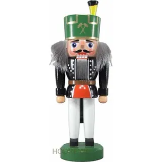 Nussknacker Bergmann mit grünem Hut 22cm NEU  Nußknacker Holz Figur Erzgebirge