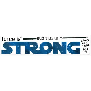 Room Mates 54576 Wandsticker "Star Wars - The force is strong with this one", mehrfarbig