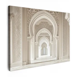 OnlyWow© Outdoor Kunstdruck 100x70 cm Dekoration Garten Wetterfestes Leinwandbild Außenbereich Wall Decoration Terrasse Moderne Bild Draußen Moschee - Architektur - Ramadan - Islamisch
