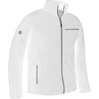 ACE Fleecejacke - warme und leichte Outdoor-Jacke aus Fleece für Herren - mit Reißverschluss und drei Taschen - Weiß - 4XL - 4XL