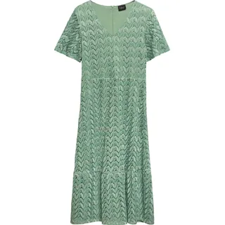 s.Oliver Midikleid Ajourmuster Grün 46