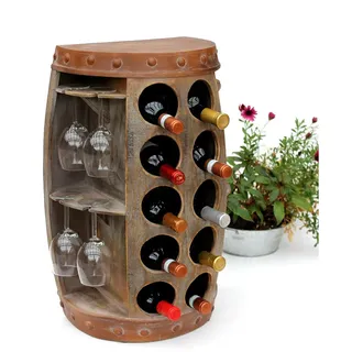 DanDiBo Ambiente Weinregal 72 cm Braun