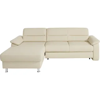 sit&more Eckcouch Kunstleder 3-Sitzer Beige