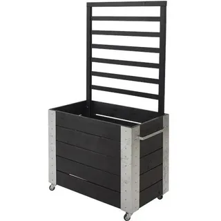Plus Pflanzkasten Cubic mit Spalier 87 x 50 x 155 cm Schwarz