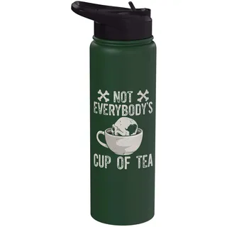 Not Everybody's Cup Of Tea Zitat Lustiger Gothic Totenkopf Goth Stainless Steel Insulated Water Bottle