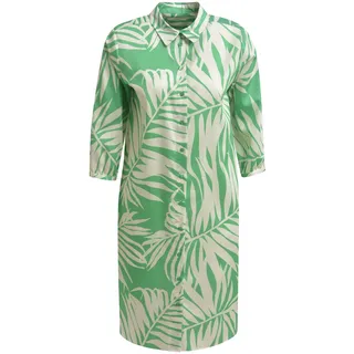 Milano Italy Hemdblusenkleid Blusenkleider Blätter-Print Grün 42