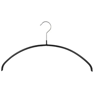MAWA Economic 40/P Oberteilbügel, 10er-Pack Kleiderbügel, Metall, schwarz, 40 x 1.5 cm, 10-Einheiten