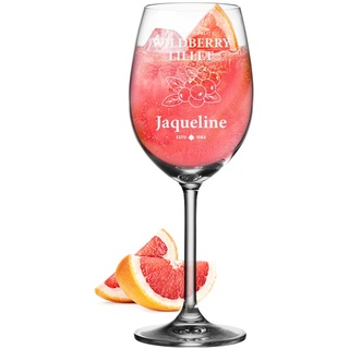 polar-effekt Leonardo Weinglas für Lillet 460 ml mit Gravur - personalisiertes Cocktailglas Frauen - für Sarti Spritz, Aperol und Wein - spülmaschinenfestes Trinkglas