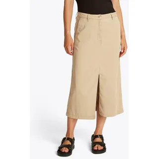 Tommy Hilfiger Webrock CO TENCEL MIDI SKIRT mit Schlitz beige 32