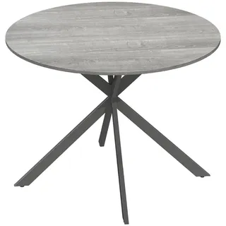 Homcom Esstisch, Grau, Metall, 100x75x100 cm, Esszimmer, Tische, Esstische