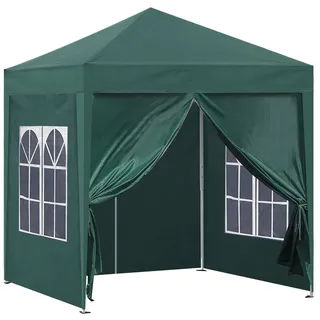 TUKAILAI Faltpavillon 2x2 m Wasserdicht,Pop-up Pavillon mit 4 Seitenteilen | Höheverstellbar,Wasserdicht Stabil Anti-UV 50+, Verdickten Röhren mit Tragetasche für Hochzeiten, Markt