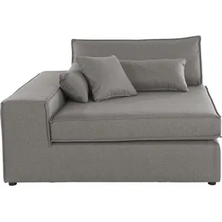 Sofaelement OTTO HOME "Enid", beige (natur), B:128cm H:75cm T:130cm, Baumwollmix (60% Baumwolle/40% Leinen);Struktur fein (100% Polyester);Samtoptik (100% Polyester), Polsterelemente, als Teil eines Modulsofas, fester Sitzkomfort