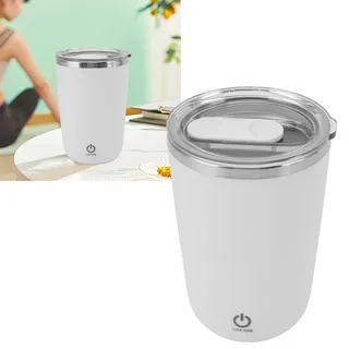 350-ml-usb-selbstmischbecher, Auslaufsicher, Mit Abnehmbarem Magnetrührer, Selbstmischender Kaffeebecher Aus Abs Und Edelstahl 304, Wiederaufladbar Über Usb