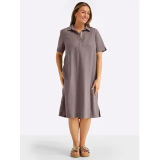 sheego Etuikleid Unifarben Braun 50