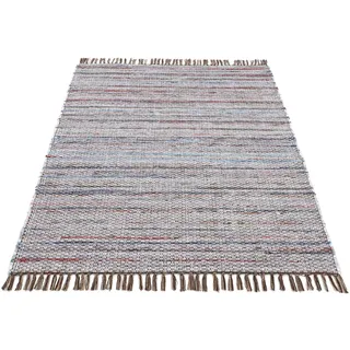 carpetfine Kelim Chindi, braun, 140x200 cm | Moderner Teppich für Wohn- und Schlafzimmer