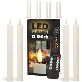Novaliv LED Kerzen 23 cm 12 St. weiß