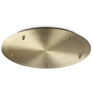 Ideal Lux Standard-Rose 5-flg. Ø 46 cm rund Messing