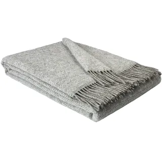 STTS International Wolldecke 100% Schurwolle Wohndecke in versch. Farben 140 x 200 cm Tagesdecke Schurwolldecke Woll-Plaid Nord, 140 x 200 cm (A Taupe-Hellbeige)