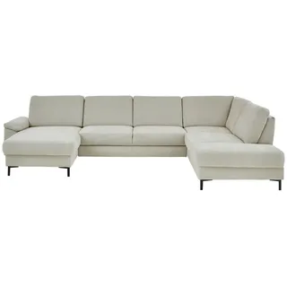 Dieter Knoll Wohnlandschaft Dieter Knoll, Greige, Metall, 4-Sitzer, U-Form, 349x235 cm, Typenauswahl, Fußauswahl, Stoffauswahl, Armteilvarianten, Hocker erhältlich, Wohnzimmer, Sofas & Couches, Wohnlandschaften, Wohnlandschaften in U-Form