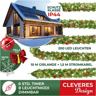 Kesser Weihnachtsgirlande LED 10 m Grün